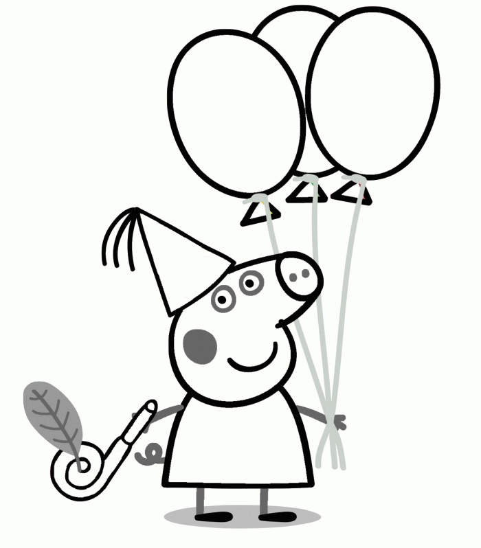 Plansa de colorat cu Peppa Pig 53 49